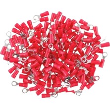 Tork Sulye Pabuç Kablo Ucu 0,5-1,5mm M6 Kırmızı Sıkmalı Yuvarlak Tip (100'LÜ Paket)