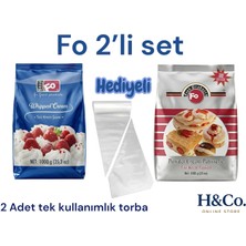 Fo 2'li Set Toz Krema ve Toz Krem Şanti (Hediyeli) - Pastacı Kreması - Şanti
