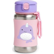 tp Zoo Pipetli Paslanmaz Çelik Suluk 350 ml Narwhal