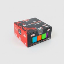 Koko Bkjet Rüzgar Korumalı Doldurulabilir Renkli Çakmak 50 Adet