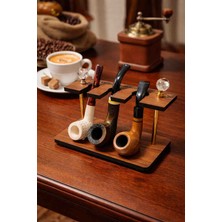 Kaktüs Jack Pipo Standı Ahşap El Yapımı Ceviz Kaplama