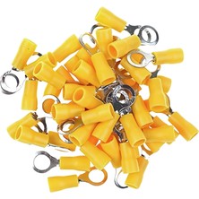 Tork Sulye Pabuç Kablo Ucu 4-6mm M8 Sarı Sıkmalı Yuvarlak Tip (100'LÜ Paket)