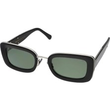 Quantum Siyah Yeşil Polarize Kadın Güneş Gözlüğü 51 mm