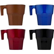 Metalik Kahve Bardağı Seti, Şık ve Dayanıklı 4'lü Tasarım