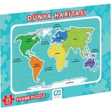 Mercansa Dünya Haritası Frame Puzzle 35 Parça