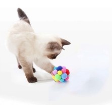 Kediler Için Çıngıraklı Peluş Oyun Topu 7 cm – 12 Adet