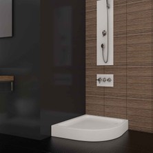 Sırduş 100X100X12 Oval Monoblok Duş Teknesi