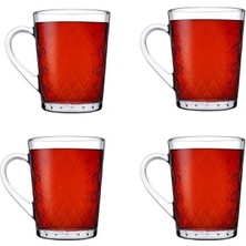 4'lü Ruby Kulplu Bardak Seti, Şık ve Dayanıklı Tasarım