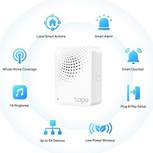 Ecosell H100, Akıllı Hub, Akıllı Anahtar, Düğme ve Sensörle Çalışır, 64 Cihaz Bağlanabilir, 19 Zil Sesi Seçeneği, Kablolama Gerekmez