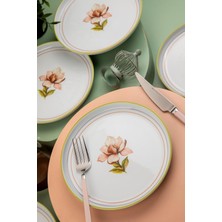 Ecosell Porselen 6 Kişilik 19 cm Pasta Takımı Manolya