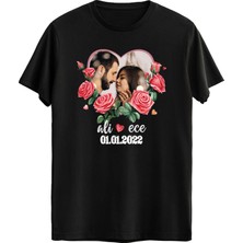 Bigohobi Sevgili ve Eşlere Özel Dijital Baskılı Unisex Tshirt, Günlük Kullanıma Uygun Pamuklu Regular Tshirt