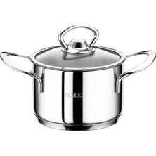 Mini Çelik Derin Tencere 1,2l, 14CM, Dayanıklı ve Şık Tasarım