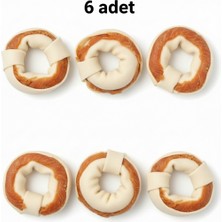 Tasma Market 6 Adet 8 cm Tavuk Etli Donut Köpek Kemiği – Doğal Çiğneme ve Diş Ödülü