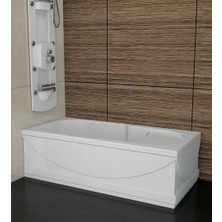 Sırduş 150X80X55 Oturmalı Düz Küvet, Beyaz