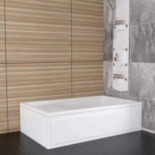 Sırduş 150X80X44 Mini Oturmalı Düz Küvet, Beyaz