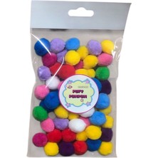 2 cm Peluş Ponpon 50 Adet (Paket) – El Sanatları, Okul ve Hobi Çalışmaları Için