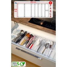 8'li Modüler Mutfak ve Buzdolabı Organizer Seti, Çekmece Düzenleyici