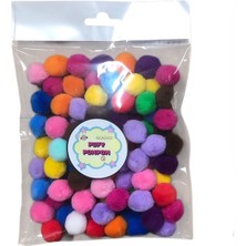 2 cm Peluş Ponpon 100 Adet (Paket) – El Sanatları, Okul ve Hobi Çalışmaları Için