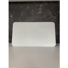 Şeffaf Cam Düz Beyaz Kesme ve Sunum Tahtası 30X52CM