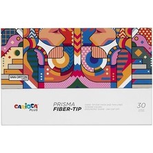 Ecosell Plus Prısma Fiber Uç Keçeli Kalemi 30LU (Sert Kutu)