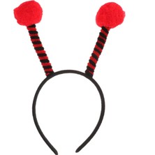 Ayder Timya Gösteriler İçin Kırmızı Ponponlu Mega Uğur Böceği Taç 25x11 cm TG/Tmy 211768