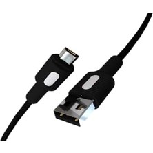 Ecosell Micro USB Hızlı Şarj Kablosu (Siyah + Beyaz/siyah Uç) (150 Cm)