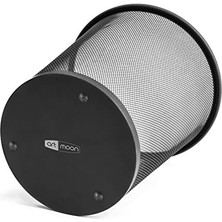 Ecosell Art Moon Mesh | 699768 | Kağıt Sepeti File Çöp Kovası Siyah Ofis | Çelik, Siyah | 12 L Kapasite | 26,5 x 29,5 cm
