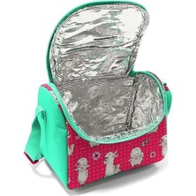 Ecosell Kız Çocuk Yeşil Pembe Lama Okul Beslenme Çantası - Yalıtımlı