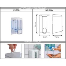 Ecosell Vialli Sıvı Sabun Dispenseri Aparatı Şeffaf 500 ml S2T