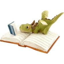 Ecosell Top Minyatür Bahçesi ve Teraryum Mini Ejderha Okuma Figürü