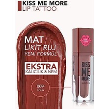 Ecosell Kiss Me More Yüksek Pigmentli & Mat Bitişli Nemlendirici Likit Ruj 009 Intense