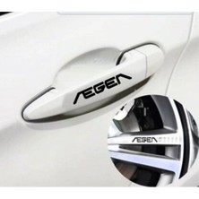 Ruselland Fiat Egea Için Özel Yeni Uyumlu Aksesuar Kapı Kolu ve Jant Özel Yeni Sticker Siyah 10 Adet 10*1,5 cm
