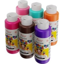 Ecosell Tamamlayıcı Renkler Parmak Boyası 6'lı Set 6X120 ml