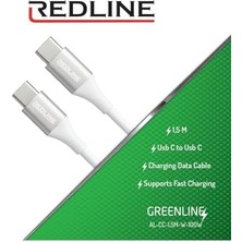 Ecosell Redline Type-C’den Type-C’ye 100W Hizli Sarj Kablosu, 1,5 Metre Uzunluk