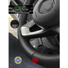 Ruselland Alfa Romeo 146 Siyah Delikli Düz Özel Süper Deri Direksiyon Kılıfı