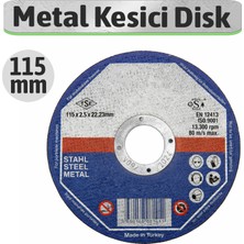Badem10 Metal Kesici Disk 115X2,5X22,23 Profesyonel Avuç Taşlama Demir Çelik Kesim Diski Dayanıklı Yapı