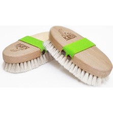 Ecosell %100 Doğal At Kılı Masaj ve Kuru Fırçalama Için Fıstık Yeşil Kemerli Vücut Peeling Selülit Fırçası