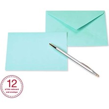 Ecosell Greetings Zarflı Boş Kartlar, Pastel Renkler, 100 Adet