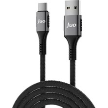Ecosell Juo 66W Usb-A To Type-C Örgülü Hızlı Şarj ve Data Kablosu 2 Metre