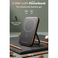Duracell 5.000MAH Magsafe Wireless Powerbank 18W ( Stand Özellikli ) - Siyah