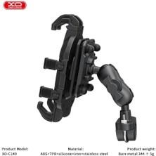Ecosell Xo Titreşim Önleyici Gidon Telefon Tutucu C149 | 4.7-6.9" Uyumlu | Ayarlanabilir Kelepçe Mekanizması | Dayanıklı Abs & Paslanmaz Çelik Yapı | Motosiklet & Bisiklet Kullanımı Için | 340GR | Siyah
