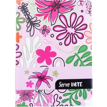 Ecosell Note Defter 15 x 21 Cızgılı Desenli Seker Pembe