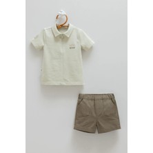 Caramell Pike Tshırt Alt Üst Takım - Haki - 74-80 cm Haki