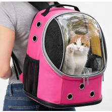 AlaPet Ufo Astronot Kedi Taşıma Çantası - 7 Hava Kanallı Pati Desenli 47X40X35CM (15KG)