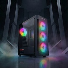 Rampage Vıgılant Mesh 650W 80+ Bronze Siyah Temperli Camlı 4X120MM Rgb Fan Atx Mıdı Tower Gaming Oyu