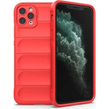 Ve Kırmızı iPhone 11 Pro ile uyumlu Love Serisi Darbeye Dayanıklı Kamera Korumalı Silikon Kılıf