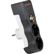 Ecosell TSK19022 Akım Koruyucu Prizler, Siyah, 2'li 1050 Joule