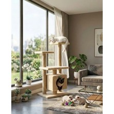 Turkuaz Tırmalama TR1427 Kedi Evi Tırmalama