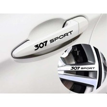 Ruselland Peugoet 307 Sport Kapı Kolu ve Jant Özel Yeni Sticker 8 Adet