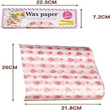 Ecosell Balmumu Kağıt Levhaları, 50 Adet Gül Desenli Tek Kullanımlık Gıda Paketleme Kağıdı, Mangal ve Piknikler Için Yağ Geçirmez